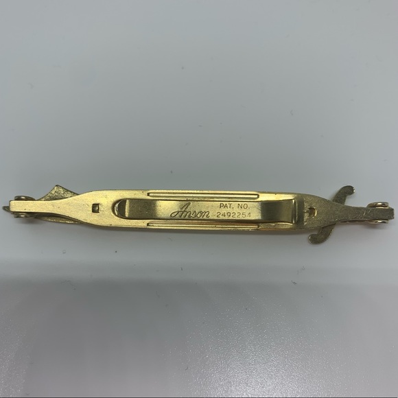 Vintage Gold Anson Sword Tie Bar - Picture 3 of 4